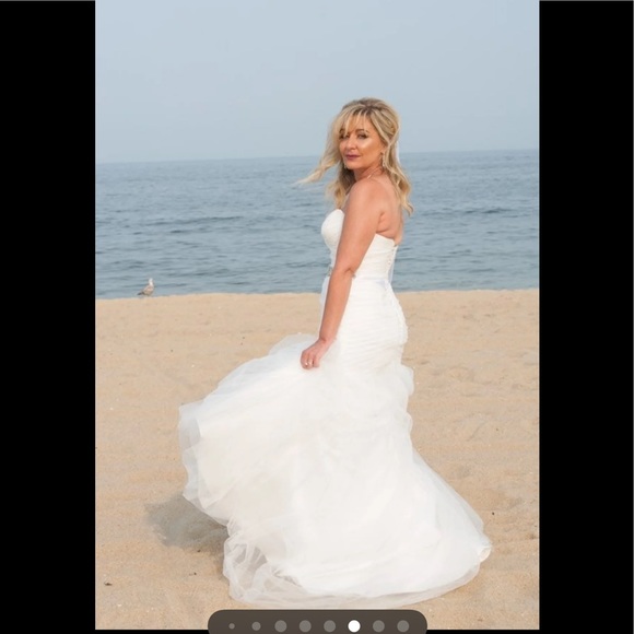 Davids Bridal corset back wedding gown - Picture 4 of 11